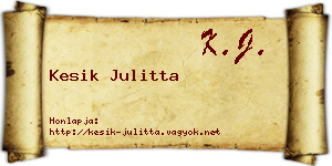 Kesik Julitta névjegykártya